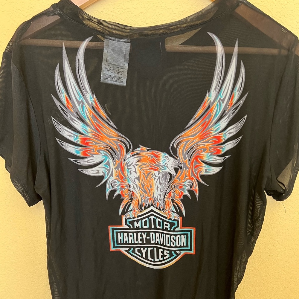 Harley Davidson sheer night top and matching panties XL
